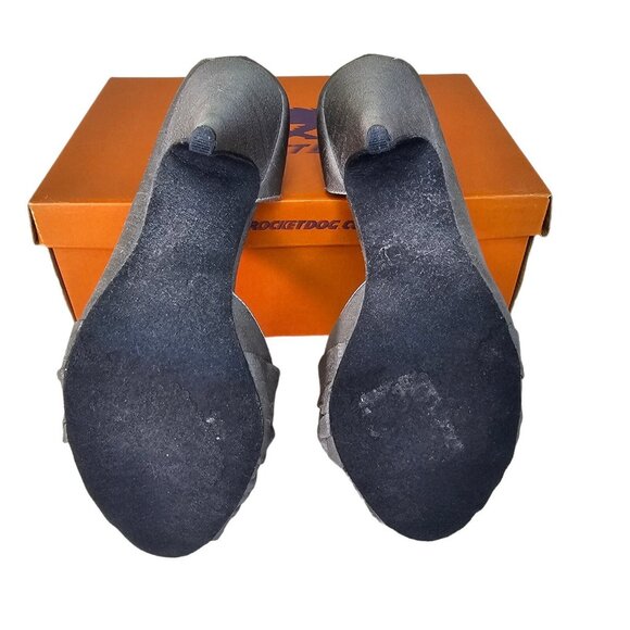 Rocket Dog Gray Peep Toe Twist D'Orsay Heel Pumps Size 10 Ownitts - Picture 5 of 7